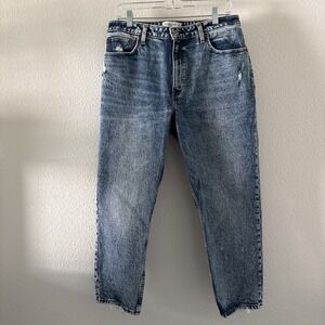 Abercrombie & Fitch The Mom High Rise Distressed Curve Love Denim Jeans 31 12S